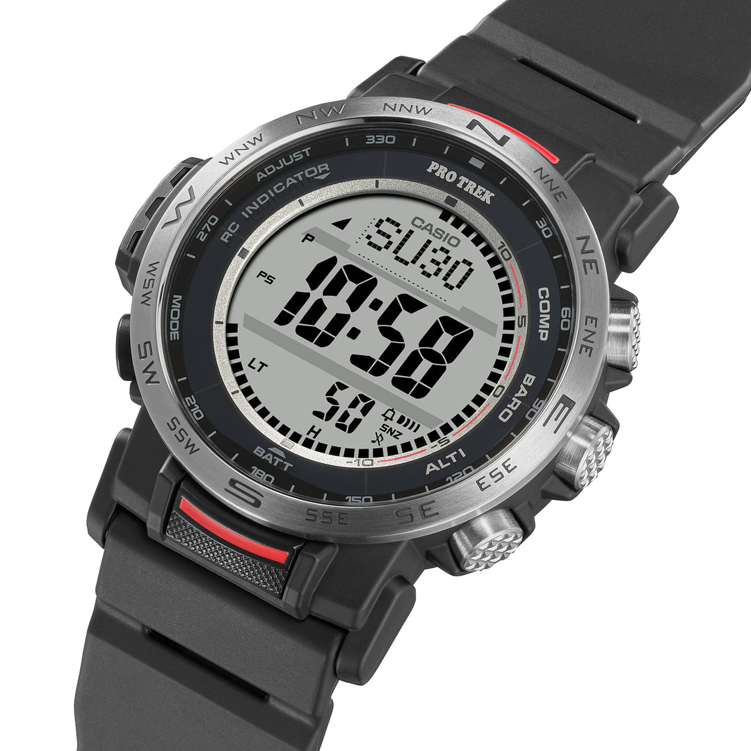 Casio PRW-35 PRW-35-1AER - cinturino e cassa resina nera - quadrante grigia multifunzione
