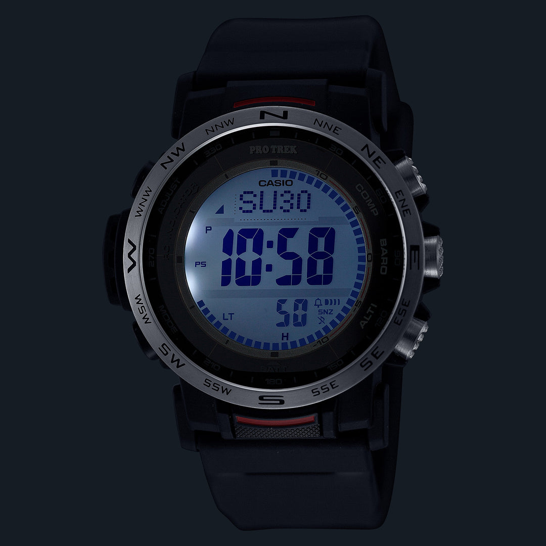 Casio PRW-35 PRW-35-1AER - cinturino e cassa resina nera - quadrante grigia multifunzione