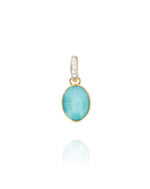 Load image into Gallery viewer, Charm &quot;Boules&quot; in oro e Amazzonite (Piccolo)
