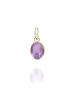 Load image into Gallery viewer, Charm &quot;Boules&quot; in oro e Lepidolite (Piccolo)
