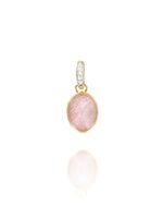 Load image into Gallery viewer, Charm Rosolio &quot;Boules&quot; in oro e Quarzo Fragola (Piccolo)
