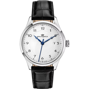Quadrante bianco con numeri arabi neri e lancette blu dell'orologio Philip Watch Museum R8251225001