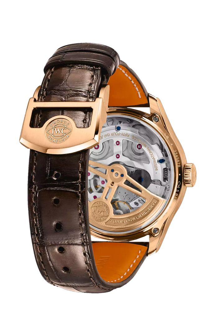 Cinturino marrone scuro in pelle di alligatore Santoni con fibbia déployante in oro rosa, elegante abbinamento.
