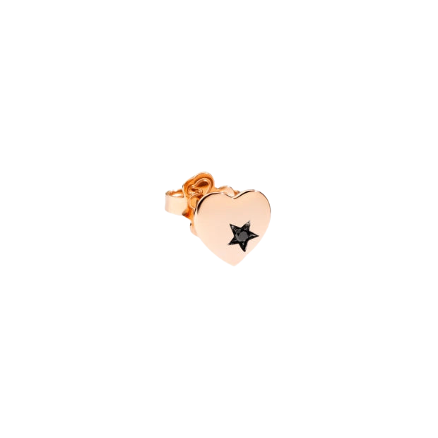 Orecchini Cuore Diamanti Neri