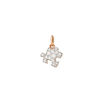 Load image into Gallery viewer, Ciondolo Puzzle Oro Rosa e Diamanti Bianchi
