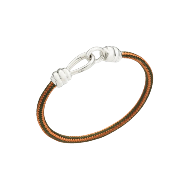 Bracciale Nodo Cordone Arancio Verde