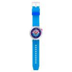 Load image into Gallery viewer, Swatch Neon Hielo SB01K400 - cassa trasparente - cinturino silicone azzurro e quadrante blu/argento