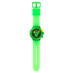 Load image into Gallery viewer, Swatch Glowingly green SB02G100 - cinturino silicone verde - cassa plastica verde - quadrante nero e verde con cronografo