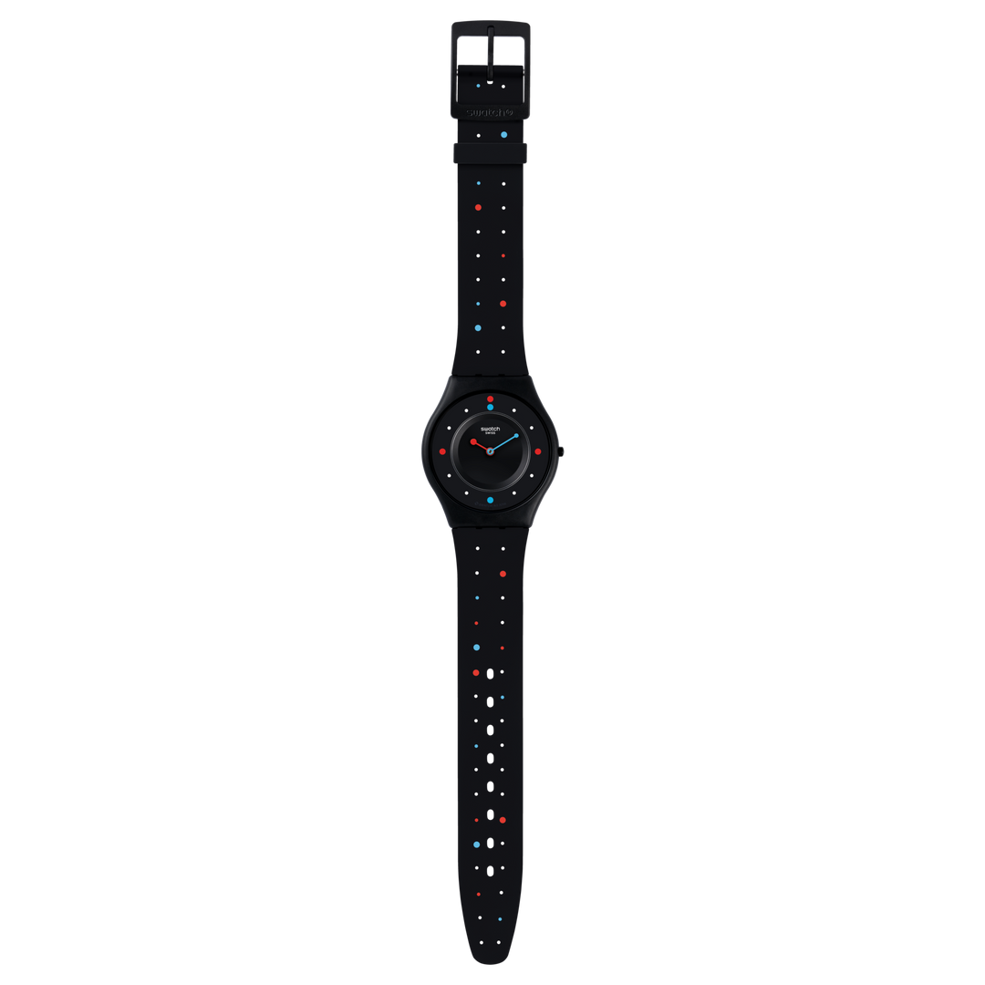 Swatch Paleo SFB146 - nero con pois rossi/azzurri/bianchi
