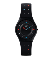 Swatch Paleo SFB146 - nero con pois rossi/azzurri/bianchi