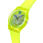 Load image into Gallery viewer, Swatch Luminously lemon SO28J103 - cassa plastica gialla - cinturino silicone giallo - quadrante giallo con puntini verdi