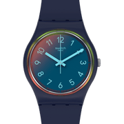 Swatch La night blue SO28N110 - cassa e cinturino materiale in origine biologica - quadrante blu