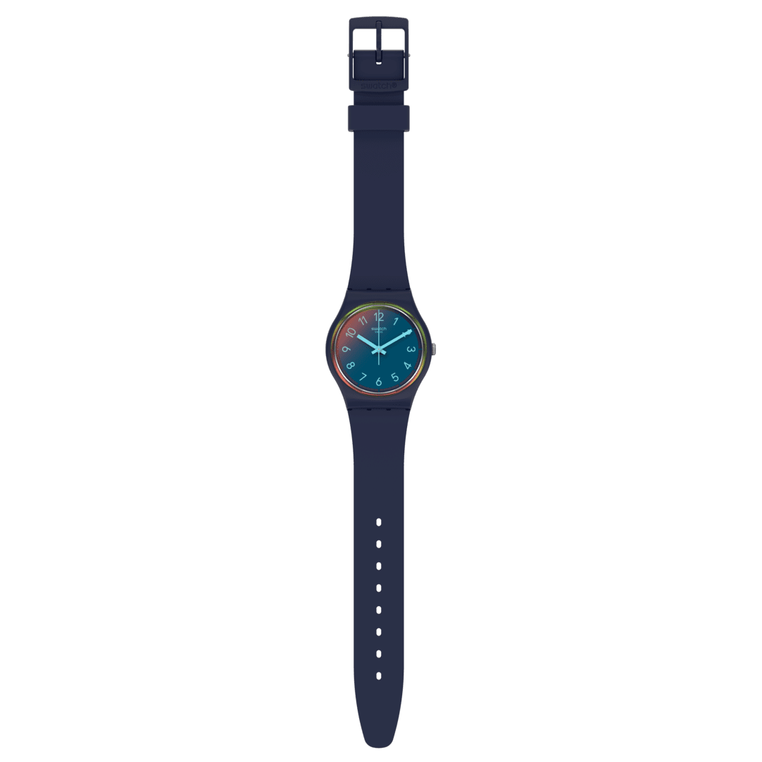 Swatch La night blue SO28N110 - cassa e cinturino materiale in origine biologica - quadrante blu