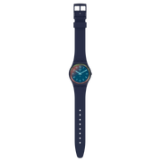 Swatch La night blue SO28N110 - cassa e cinturino materiale in origine biologica - quadrante blu