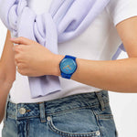 Load image into Gallery viewer, Swatch Brilliantly Blue SO29S102 - cassa plastica blu - cinturino silicone blu - quadrante azzurro