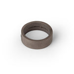 Load image into Gallery viewer, MANO|J Anello a fascia piatta in titanio con diamante black SOLANTBFA_21