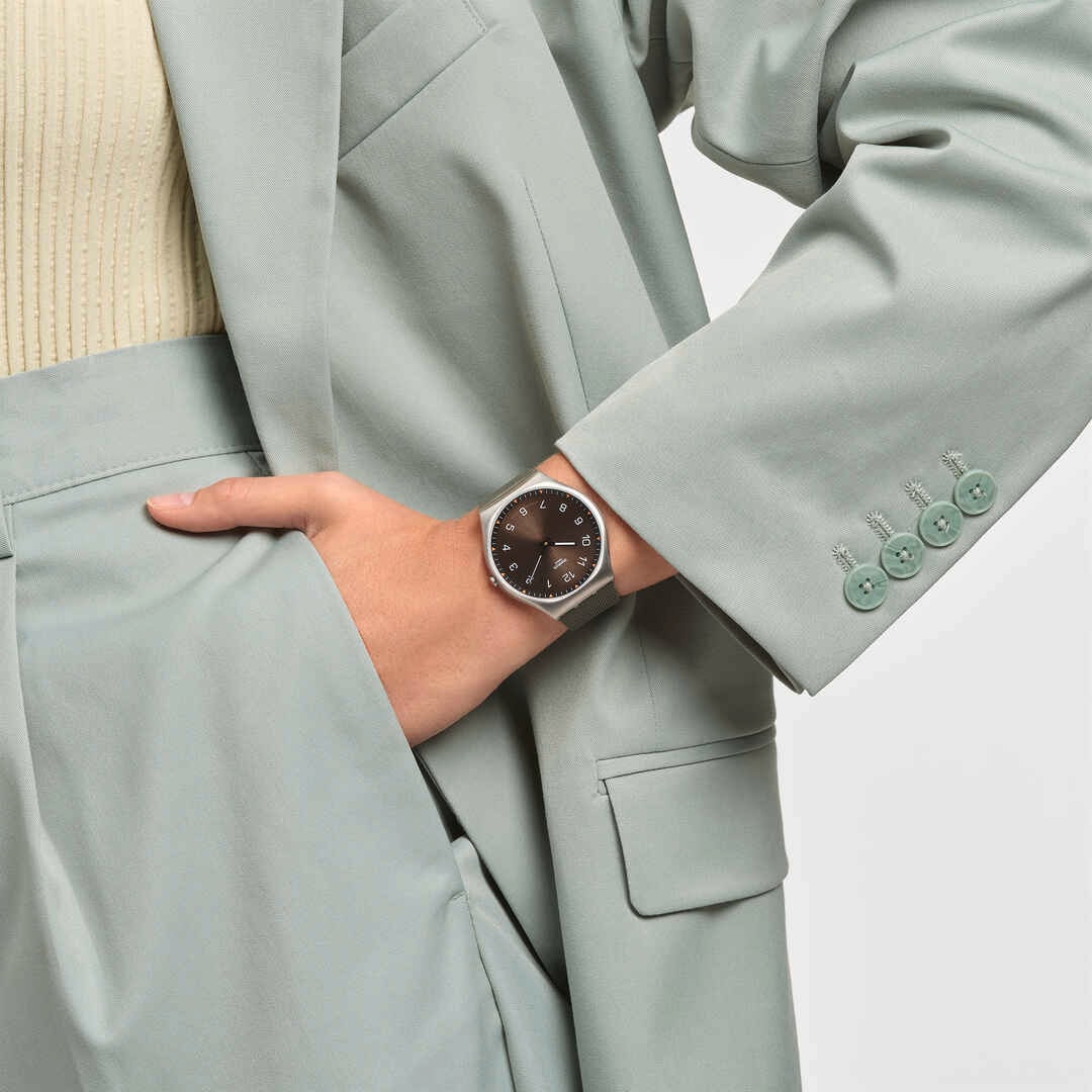 Swatch Skinearth SS07S103 - verde salvia - polso