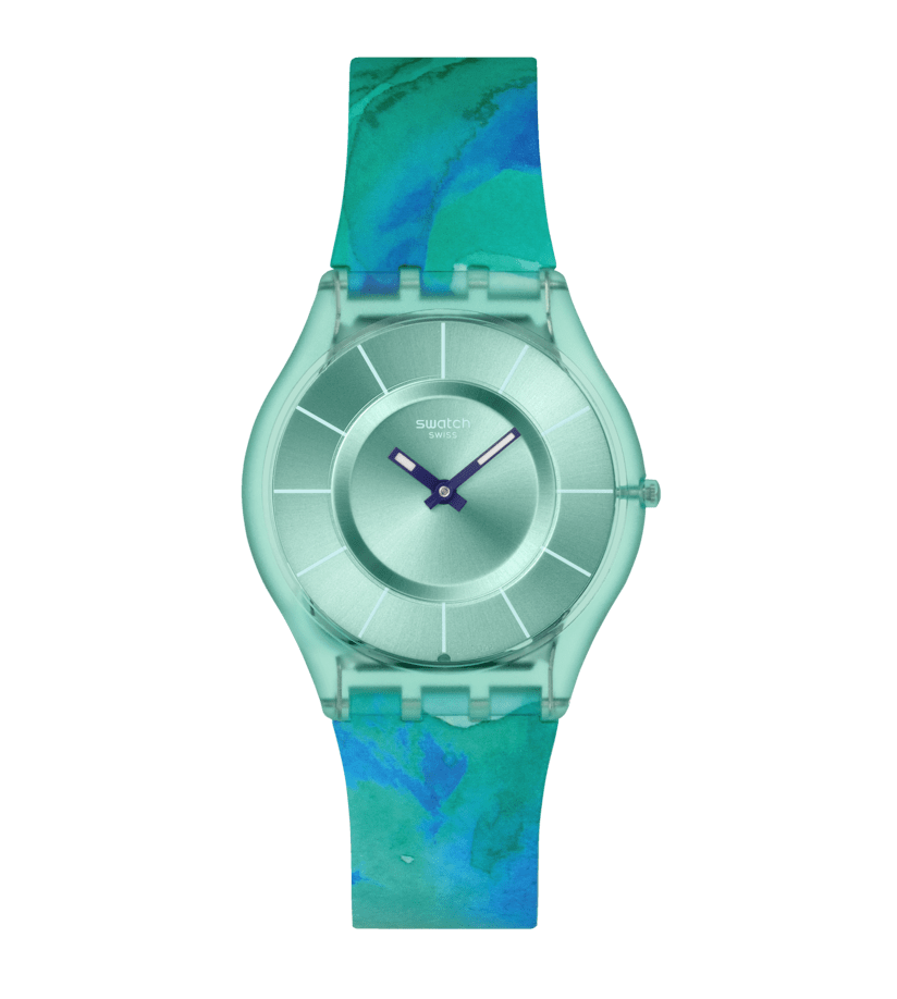 Swatch Paradise mist SS08G111 - cassa e quadrante azzurro - cinturino silicone
