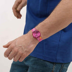 Load image into Gallery viewer, Swatch Paradise petals SS08P113 - cassa e quadrante rosa - cinturino silicone multicolor