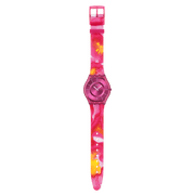 Swatch Paradise petals SS08P113 - cassa e quadrante rosa - cinturino silicone multicolor