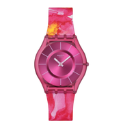 Swatch Paradise petals SS08P113 - cassa e quadrante rosa - cinturino silicone multicolor