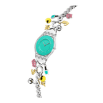 Load image into Gallery viewer, Swatch Mother like no other SS08Z106G - cassa trasparente - bracciale acciaio - quadrante turchese