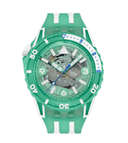 Swatch Medusae SSCU09L100 - cassa verde acqua - quadrante verde acqua trasparente - cinturino silicone verde acqua