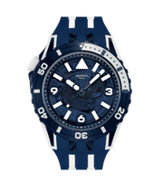 Swatch Sea wasp SSCU09N100 - cassa blu - quadrante blu trasparente - cinturino silicone blu