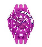 Load image into Gallery viewer, Swatch Flower hat SSCU09P100 - cassa viola - quadrante viola trasparente - cinturino silicone viola