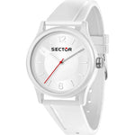 Load image into Gallery viewer, Sector Ex Q R3251203001 con cassa e cinturino bianco in silicone, quadrante bianco.
