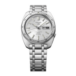 Load image into Gallery viewer, Cinturino in pelle marrone con cuciture a contrasto e chiusura fibbia tradizionale dell&#39;orologio Seiko 5 Heritage Ed Limited
