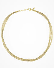 Desmos Collana in argento Spark 46 - placcato oro