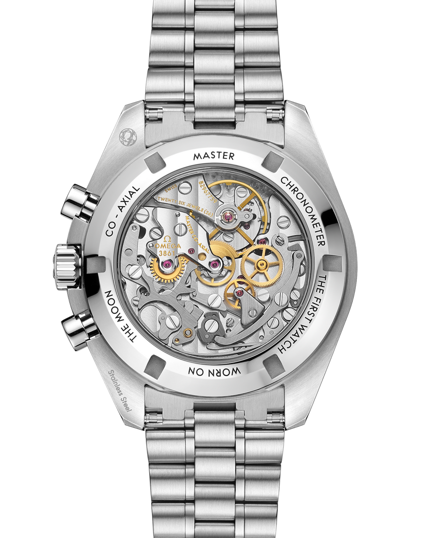 Bracciale in acciaio inossidabile lucido e satinato con chiusura déployante dell’Omega Speedmaster Moonwatch Professional 310.30.42.50.04.001.
