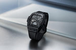 Load image into Gallery viewer, Hublot Spirit of Big Bang Impact All Black 647.CX.0140.RX.IMP26 - cinturino gomma nera - cassa ceramica nera - quadrante scheletrato