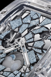 Hublot Spirit of Big Bang Impact Sapphire 647.JX.0106.RW.IMP26 - cassa cristallo di zaffiro lucidato - quadrante zaffiro scheletrato - cinturino gomma bianca