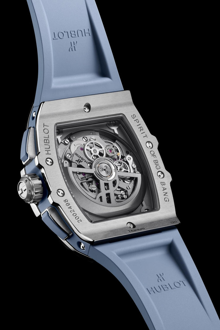 Hublot Spirit of Big Bang Titanium Coal Blue 642.NX.717B.RX - fondello con movimento a vista