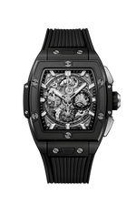 Load image into Gallery viewer, Hublot Spirit Of Big Bang Black Magic 642.CI.0170.RX - cassa ceramica nera - cinturino caucciù nero - quadrante scheletrato con cronografo e datario