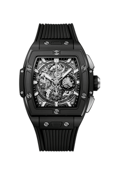 Hublot Spirit Of Big Bang Black Magic 642.CI.0170.RX - cassa ceramica nera - cinturino caucciù nero - quadrante scheletrato con cronografo e datario