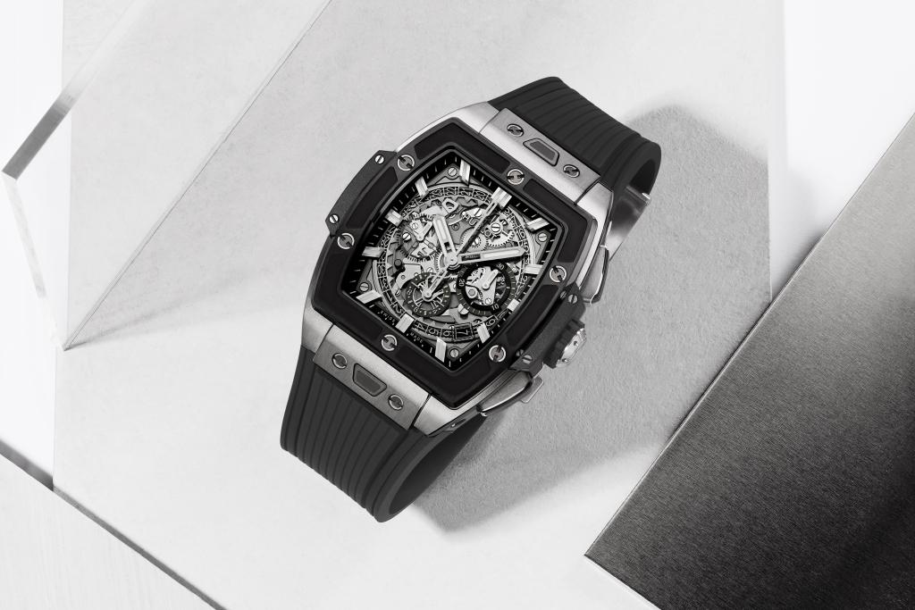 Hublot Spirit Of Big Bang Titanium Ceramic 642.NM.0170.RX - cassa titanio - lunetta ceramica nera - cinturino caucciù nero - quadrante scheletrato