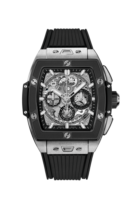 Hublot Spirit Of Big Bang Titanium Ceramic 642.NM.0170.RX - cassa titanio - lunetta ceramica nera - cinturino caucciù nero - quadrante scheletrato