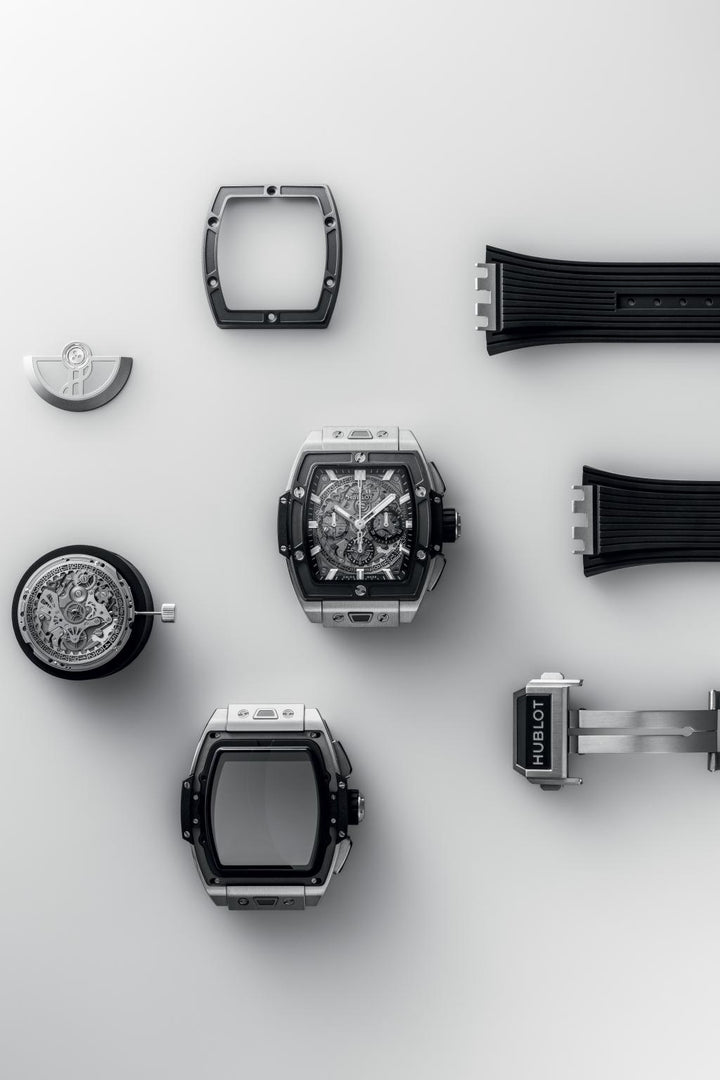 Hublot Spirit Of Big Bang Titanium Ceramic 642.NM.0170.RX - cassa titanio - lunetta ceramica nera - cinturino caucciù nero - quadrante scheletrato