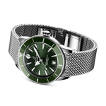 Load image into Gallery viewer, Bracciale dritto in acciaio inossidabile con chiusura déployante del Breitling Superocean Heritage B31 Automatic 40 AB3110361L1A1.
