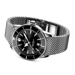 Load image into Gallery viewer, Bracciale in acciaio inossidabile lucido con chiusura déployante del Breitling Superocean Heritage B31 Automatic 42 AB3111241B1A1.
