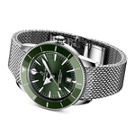 Load image into Gallery viewer, Bracciale in acciaio inossidabile lucido con chiusura déployante del Breitling Superocean Heritage B31 Automatic 44 AB3112361L1A1.
