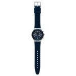 Load image into Gallery viewer, Cinturino in silicone blu con chiusura a fibbia ad ardiglione.
