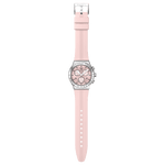 Load image into Gallery viewer, Cinturino in silicone rosa chiaro strutturato con fibbia in acciaio inox.
