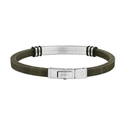 Breil Bracciale light cuff wild green TJ3821 - silicone e acciaio