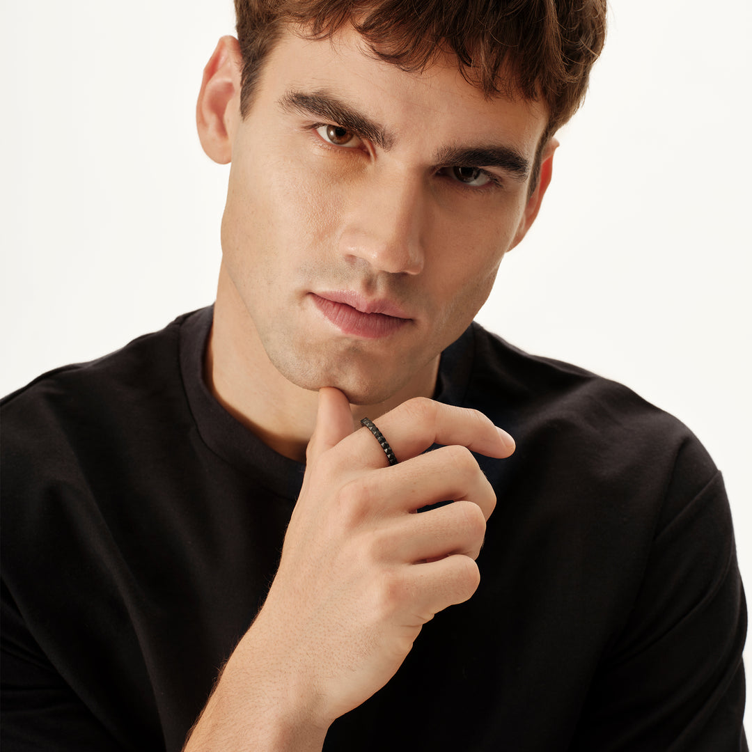 Breil Anello Tetra TJ4118 - acciaio nero