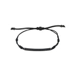 Load image into Gallery viewer, MANO|J Bracciale barretta in titanio con diamanti e laccetto TNBTC1001
