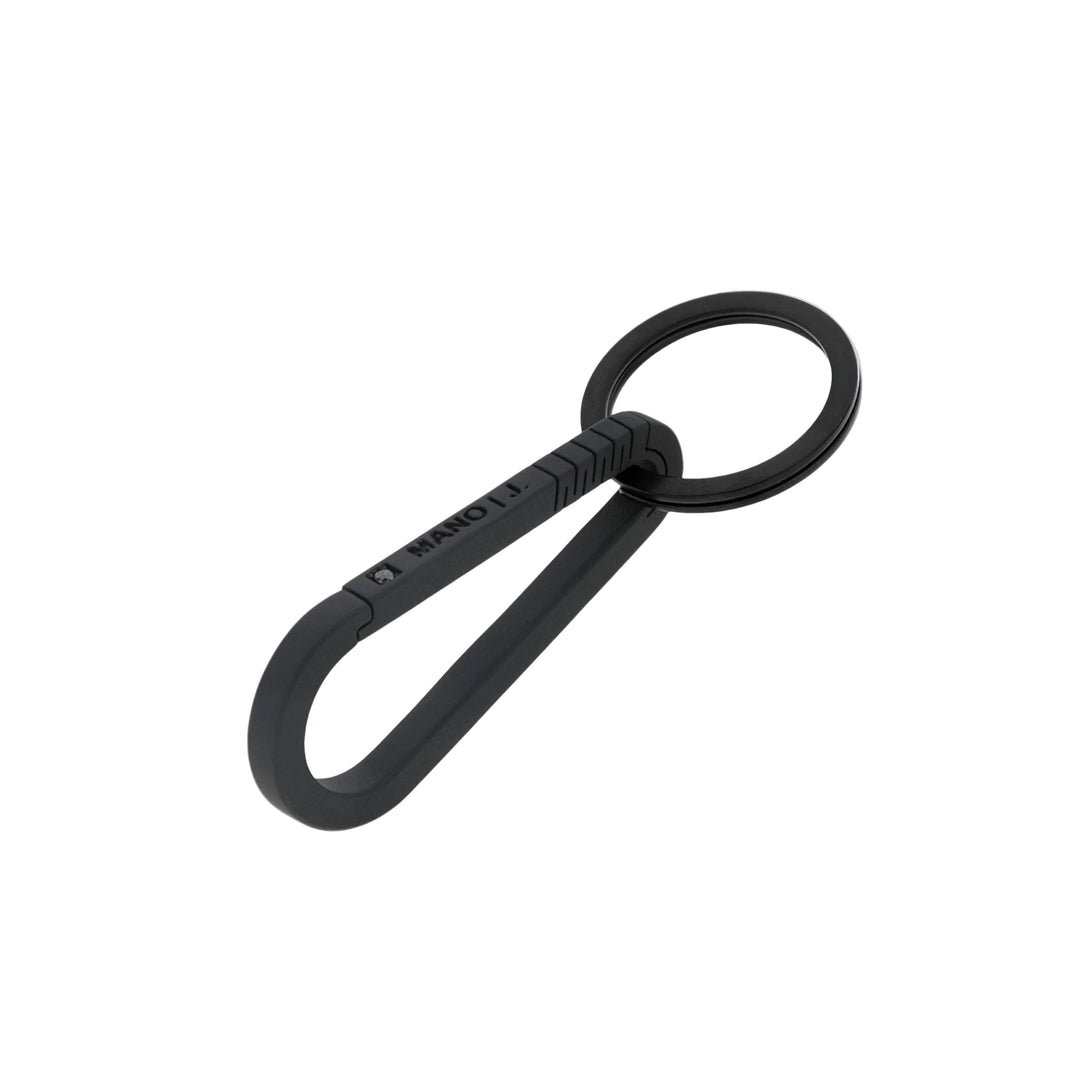MANO|J Portachiavi in titanio nero con diamante TNMO1001